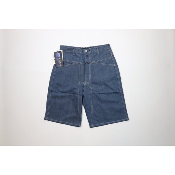 Deadstock Vintage 90s Marithe Francois Girbaud Mens 32 Baggy Denim Jean Shorts - Picture 1 of 16